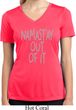 Ladies Shirt Namastay Out Of It Moisture Wicking V-neck Tee T-Shirt