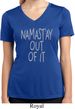 Ladies Shirt Namastay Out Of It Moisture Wicking V-neck Tee T-Shirt