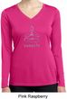 Ladies Shirt Namaste Lotus Pose Dry Wicking Long Sleeve Tee T-Shirt