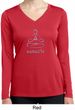 Ladies Shirt Namaste Lotus Pose Dry Wicking Long Sleeve Tee T-Shirt