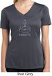 Ladies Shirt Namaste Lotus Pose Moisture Wicking V-neck Tee T-Shirt