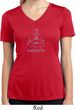 Ladies Shirt Namaste Lotus Pose Moisture Wicking V-neck Tee T-Shirt