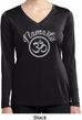 Ladies Shirt Namaste Om Dry Wicking Long Sleeve Tee