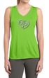 Ladies Shirt OM Heart Sleeveless Moisture Wicking Tee T-Shirt