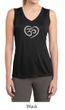 Ladies Shirt OM Heart Sleeveless Moisture Wicking Tee T-Shirt