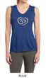 Ladies Shirt OM Heart Sleeveless Moisture Wicking Tee T-Shirt