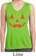 Ladies Shirt Orange Jack O Lantern Sleeveless Moisture Wicking Tee