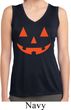 Ladies Shirt Orange Jack O Lantern Sleeveless Moisture Wicking Tee