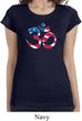 Ladies Shirt Patriotic Om Longer Length Tee T-Shirt