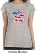 Ladies Shirt Patriotic Om Longer Length Tee T-Shirt