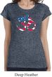Ladies Shirt Patriotic Om Longer Length Tee T-Shirt