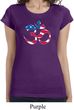 Ladies Shirt Patriotic Om Longer Length Tee T-Shirt