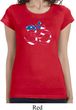 Ladies Shirt Patriotic Om Longer Length Tee T-Shirt