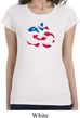 Ladies Shirt Patriotic Om Longer Length Tee T-Shirt