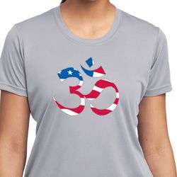 Ladies Shirt Patriotic Om Moisture Wicking Tee T-Shirt Ladies Shirt Patriotic Om Moisture Wicking Tee T-Shirt