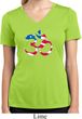Ladies Shirt Patriotic Om Moisture Wicking V-neck Tee