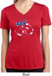 Ladies Shirt Patriotic Om Moisture Wicking V-neck Tee