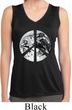 Ladies Shirt Peace Earth Sleeveless Moisture Wicking Tee T-Shirt