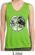 Ladies Shirt Peace Earth Sleeveless Moisture Wicking Tee T-Shirt