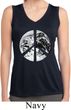 Ladies Shirt Peace Earth Sleeveless Moisture Wicking Tee T-Shirt