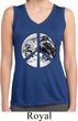 Ladies Shirt Peace Earth Sleeveless Moisture Wicking Tee T-Shirt