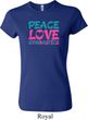 Ladies Shirt Peace Love Gymnastics Crewneck Tee T-Shirt