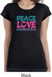 Ladies Shirt Peace Love Gymnastics Longer Length Tee T-Shirt