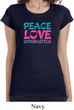 Ladies Shirt Peace Love Gymnastics Longer Length Tee T-Shirt