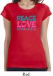 Ladies Shirt Peace Love Gymnastics Longer Length Tee T-Shirt