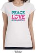 Ladies Shirt Peace Love Gymnastics Longer Length Tee T-Shirt
