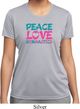 Ladies Shirt Peace Love Gymnastics Moisture Wicking Tee T-Shirt