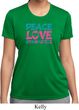 Ladies Shirt Peace Love Gymnastics Moisture Wicking Tee T-Shirt