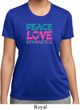 Ladies Shirt Peace Love Gymnastics Moisture Wicking Tee T-Shirt