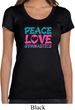 Ladies Shirt Peace Love Gymnastics Scoop Neck Tee T-Shirt