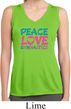 Ladies Shirt Peace Love Gymnastics Sleeveless Moisture Wicking Tee