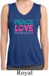 Ladies Shirt Peace Love Gymnastics Sleeveless Moisture Wicking Tee