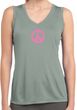 Ladies Shirt Pink Peace Sleeveless Moisture Wicking Tee