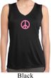 Ladies Shirt Pink Peace Sleeveless Moisture Wicking Tee
