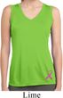 Ladies Shirt Pink Ribbon Bottom Print Sleeveless Moisture Wicking Tee