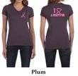 Ladies Shirt Pink Ribbon I Heart a Survivor Front & Back V-neck Tee