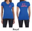 Ladies Shirt Pink Ribbon I Heart a Survivor Front & Back V-neck Tee