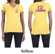 Ladies Shirt Pink Ribbon I Heart a Survivor Front & Back V-neck Tee