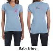 Ladies Shirt Pink Ribbon My Aunt Front & Back Print V-neck Tee T-Shirt