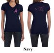 Ladies Shirt Pink Ribbon My Aunt Front & Back Print V-neck Tee T-Shirt