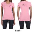 Ladies Shirt Pink Ribbon My Aunt Front & Back Print V-neck Tee T-Shirt