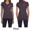 Ladies Shirt Pink Ribbon My Aunt Front & Back Print V-neck Tee T-Shirt