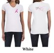 Ladies Shirt Pink Ribbon My Aunt Front & Back Print V-neck Tee T-Shirt