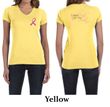 Ladies Shirt Pink Ribbon My Aunt Front & Back Print V-neck Tee T-Shirt