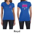 Ladies Shirt Pink Ribbon Save a Life Front & Back Print V-neck Tee