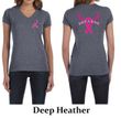 Ladies Shirt Pink Ribbon Save a Rack Front & Back Print V-neck Tee